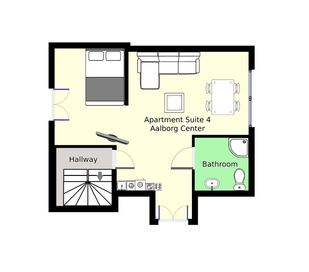 Aday - Apartment Suite 4 Aalborg Center Екстер'єр фото